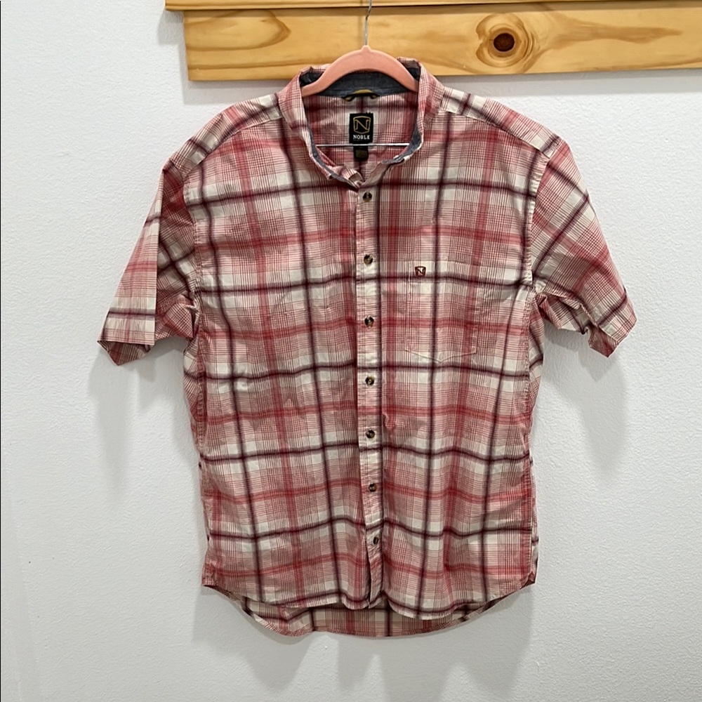 Noble Outfitters Men's Red Plaid Shirt